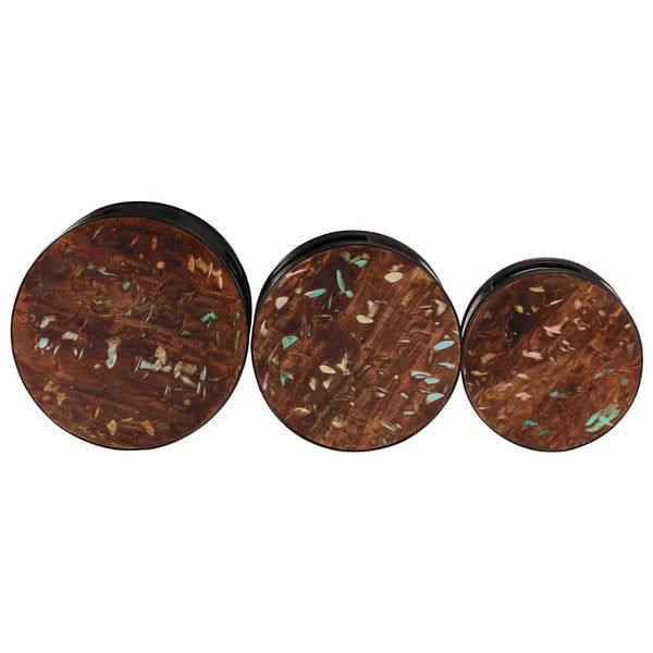 Beistelltische Fass-Design 3er Set Altholz