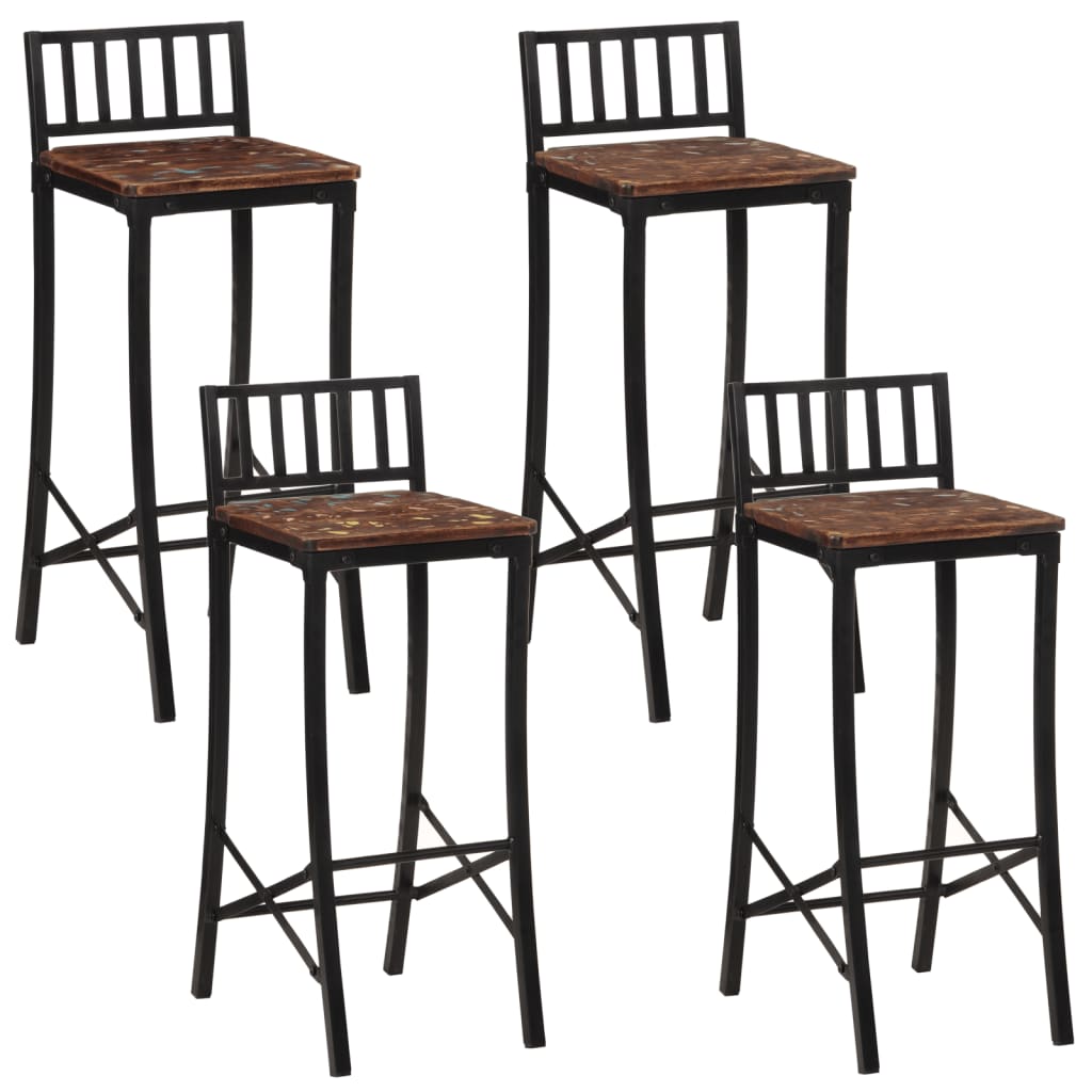 Barstühle 4er Set Altholz Massiv