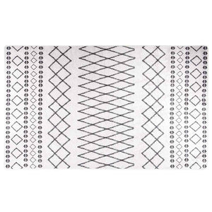 Waschbarer Teppich Schwarz Weiß 120x170 cm