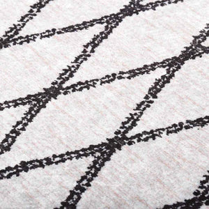 Waschbarer Teppich Schwarz Weiß 120x170 cm