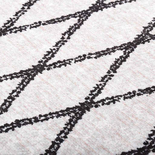 Waschbarer Teppich Schwarz Weiß 120x170 cm