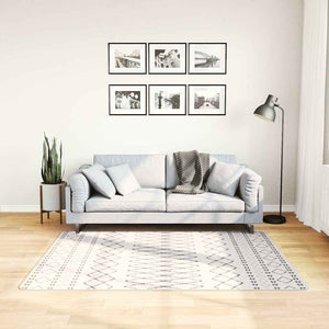 Waschbarer Teppich Schwarz Weiß 120x170 cm