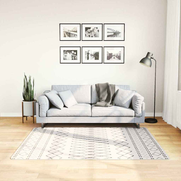 Waschbarer Teppich Schwarz Weiß 120x170 cm
