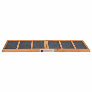 Hunderampe Grau 120x30 cm Massivholz Tanne