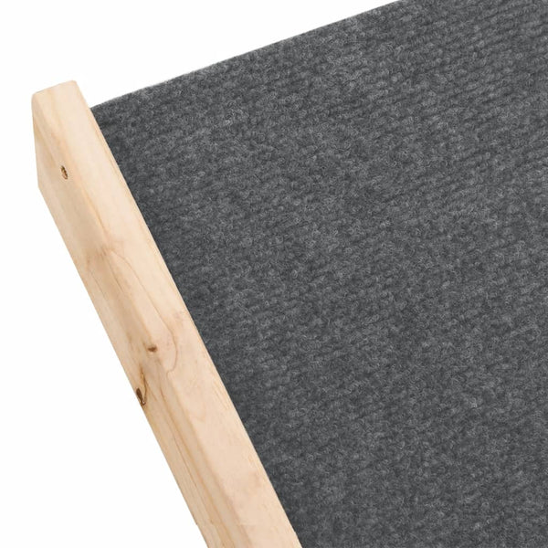 Hundetreppe Grau 105x47 cm Massivholz Tanne