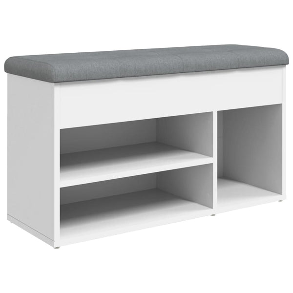 Schuhbank Weiß mit Stauraum