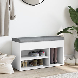 Schuhbank Weiß mit Stauraum