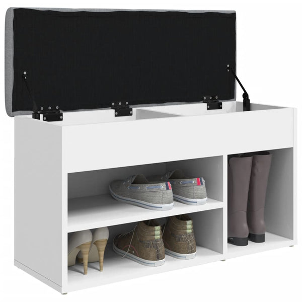 Schuhbank Weiß mit Stauraum