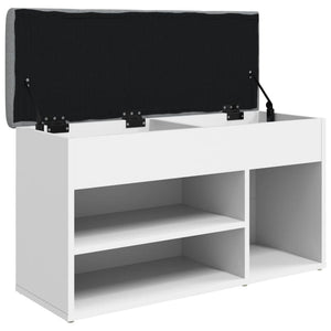 Schuhbank Weiß mit Stauraum