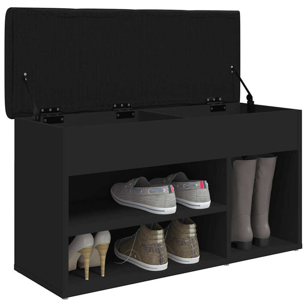 Schuhbank Schwarz mit Stauraum