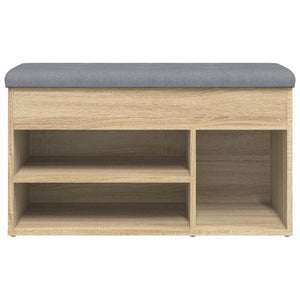 Schuhbank Sonoma Eiche mit Sitzkissen