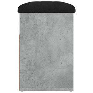 Schuhbank Betongrau mit Stauraum