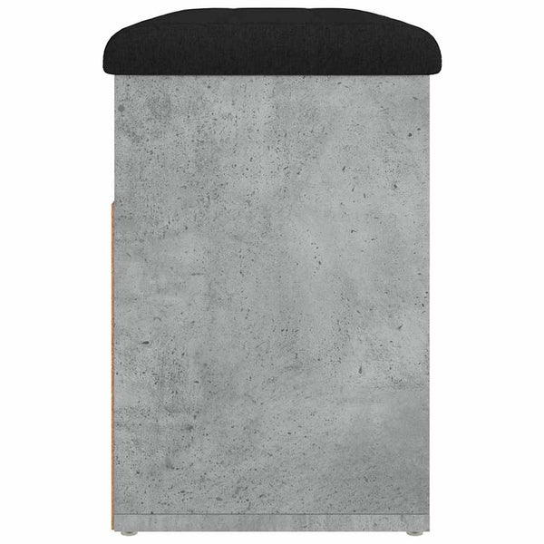Schuhbank Betongrau mit Stauraum