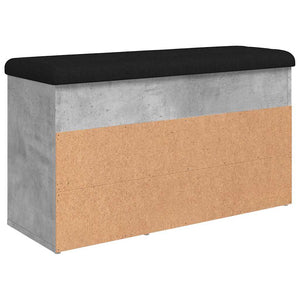 Schuhbank Betongrau mit Stauraum