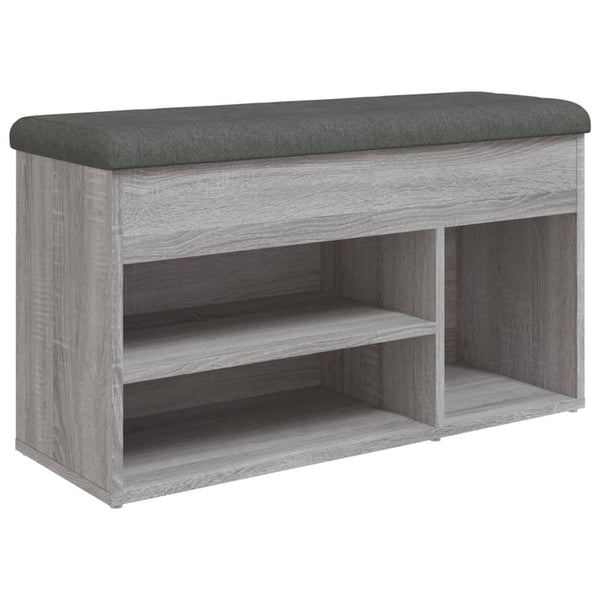 Schuhbank Grau Sonoma mit Stauraum