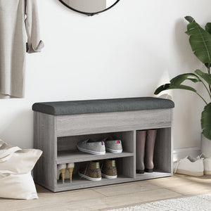 Schuhbank Grau Sonoma mit Stauraum