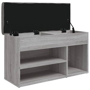 Schuhbank Grau Sonoma mit Stauraum