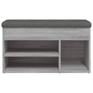 Schuhbank Grau Sonoma mit Stauraum