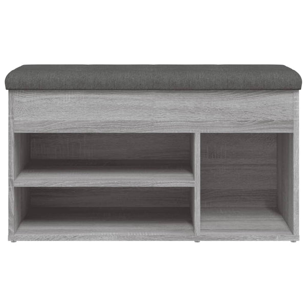 Schuhbank Grau Sonoma mit Stauraum
