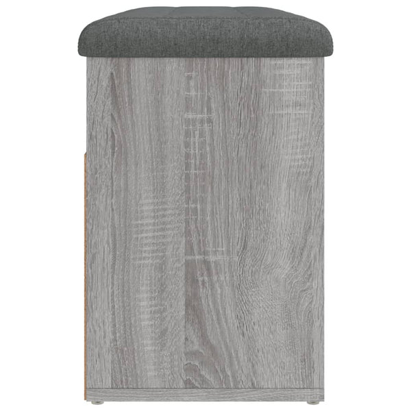 Schuhbank Grau Sonoma mit Stauraum