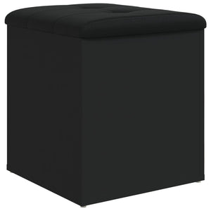 Sitzbank Schwarz mit Stauraum 42x42x45 cm