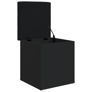 Sitzbank Schwarz mit Stauraum 42x42x45 cm