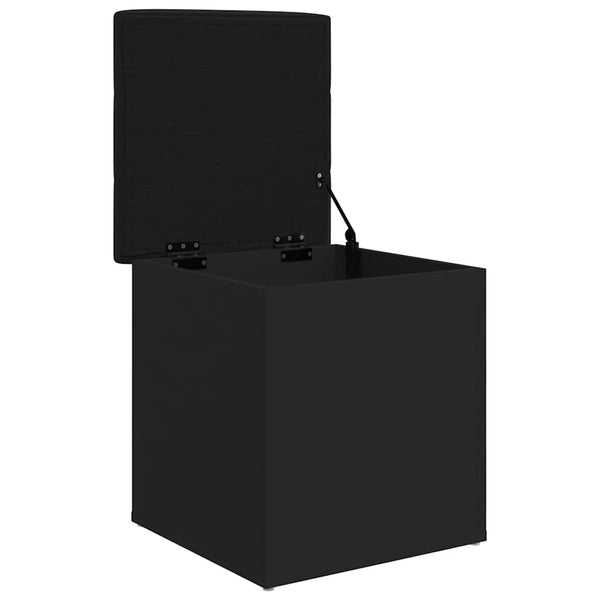 Sitzbank Schwarz mit Stauraum 42x42x45 cm
