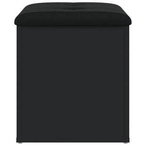 Sitzbank Schwarz mit Stauraum 42x42x45 cm
