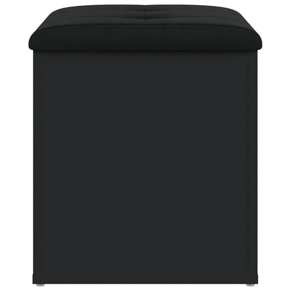 Sitzbank Schwarz mit Stauraum 42x42x45 cm