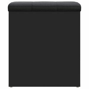 Sitzbank Schwarz mit Stauraum 42x42x45 cm