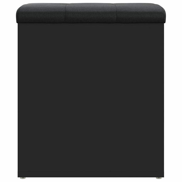 Sitzbank Schwarz mit Stauraum 42x42x45 cm