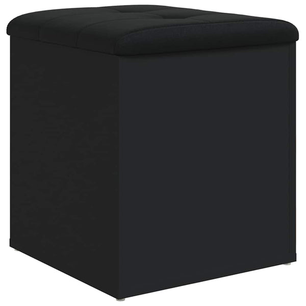 Sitzbank Schwarz mit Stauraum 42x42x45 cm