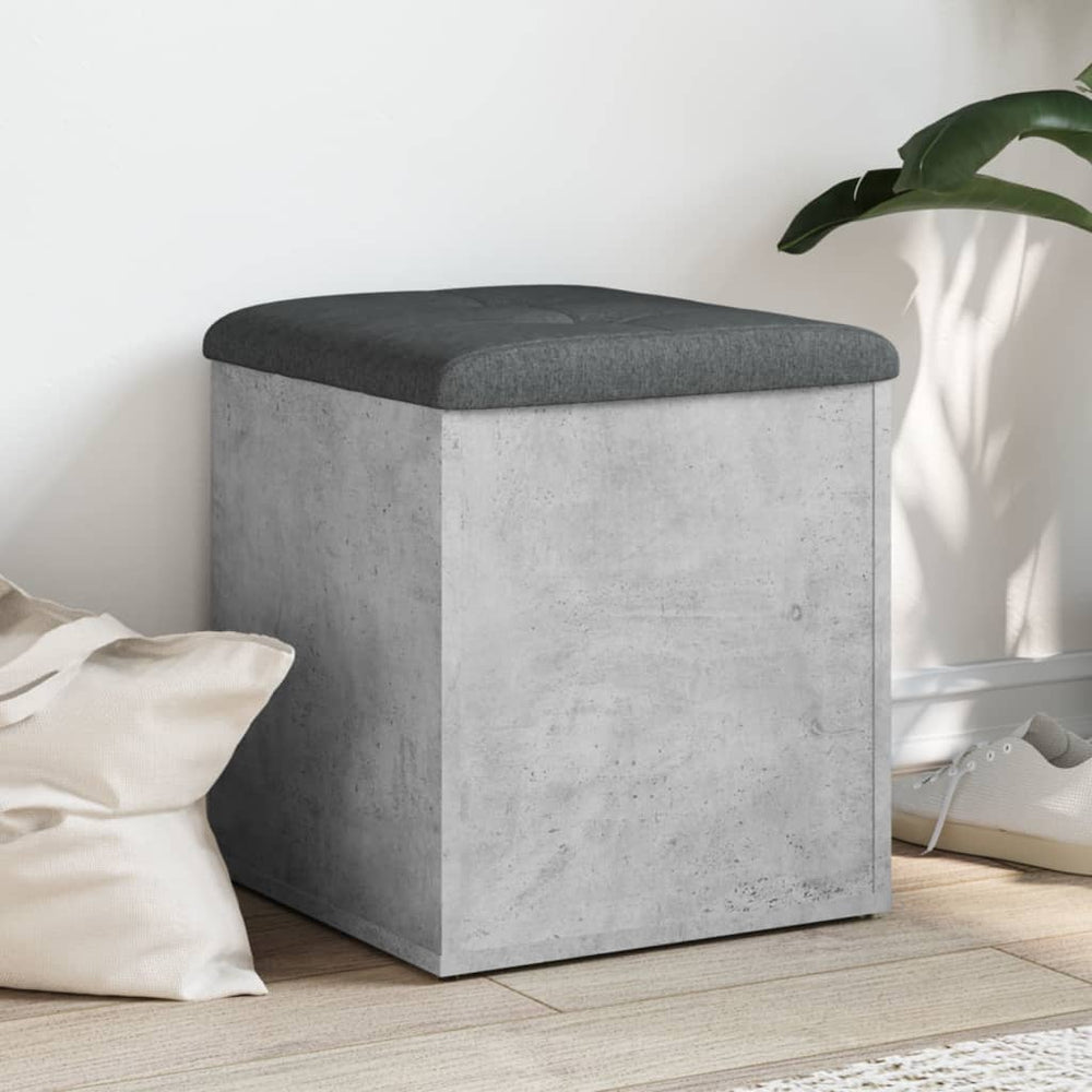 Sitzbank Betongrau mit Stauraum