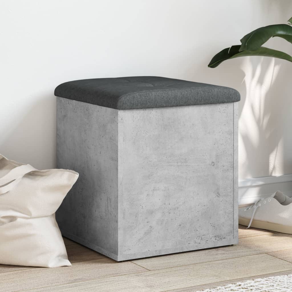 Sitzbank Betongrau mit Stauraum