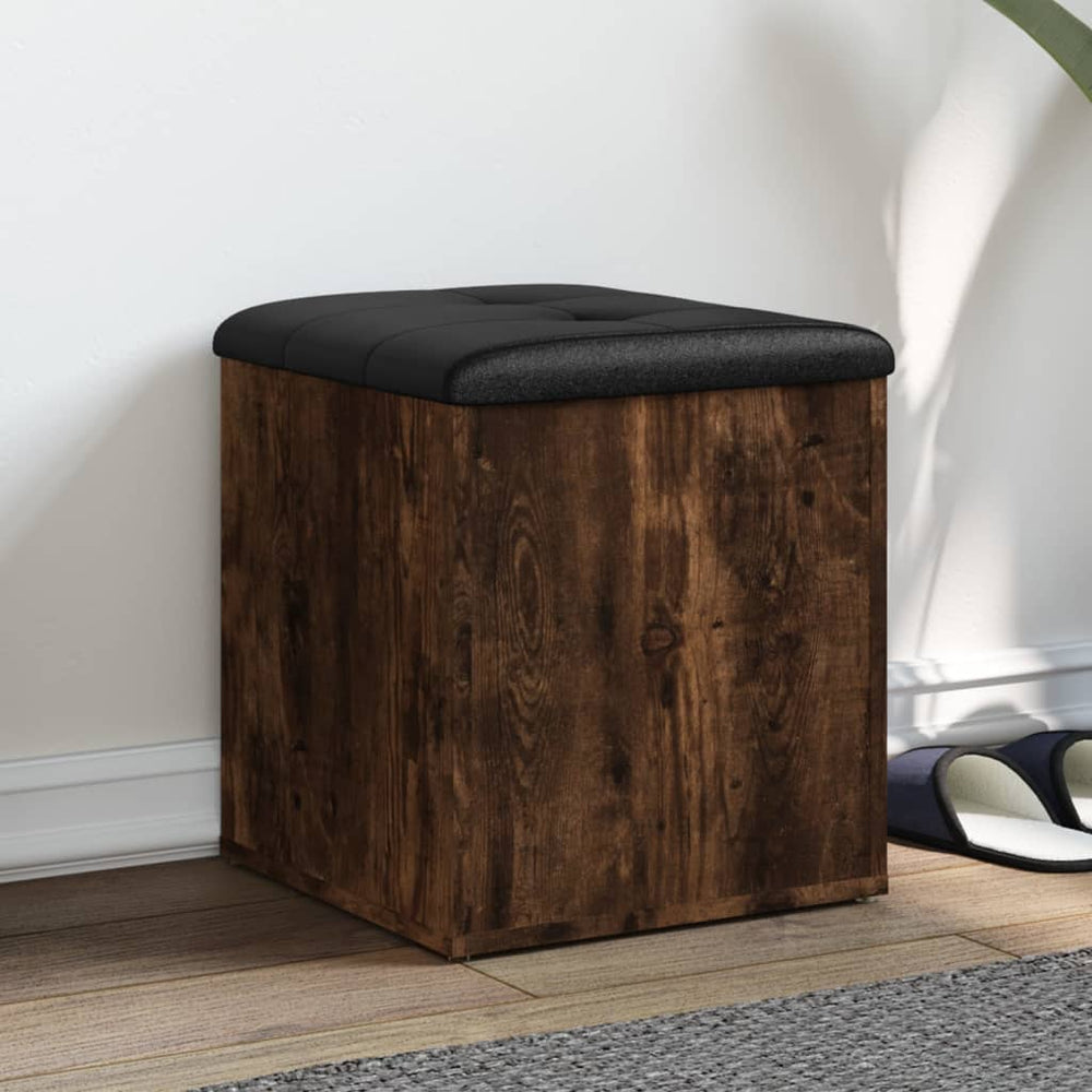 Sitzbank Räuchereiche mit Stauraum 42x42x45cm