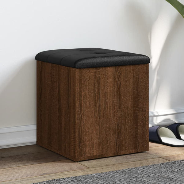 Sitzbank Braun Eiche mit Stauraum
