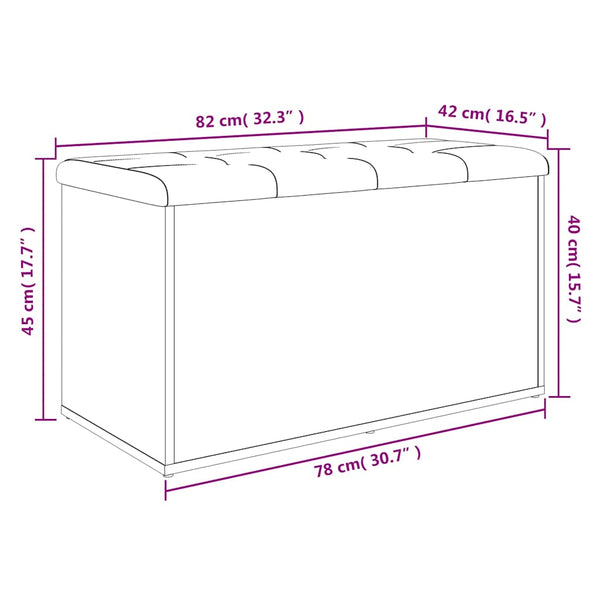 Aufbewahrungsbank Sonoma Eiche 82x42x45cm