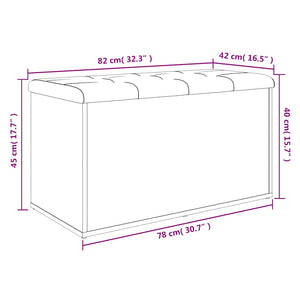 Sitzbank Betongrau mit Stauraum 82 cm