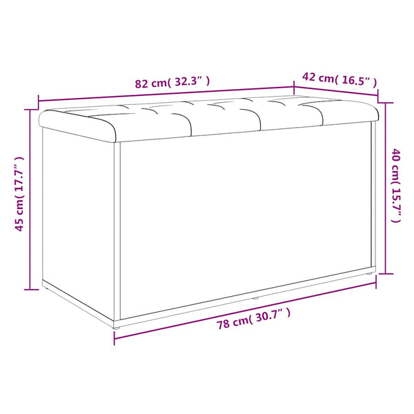 Sitzbank Betongrau mit Stauraum 82 cm