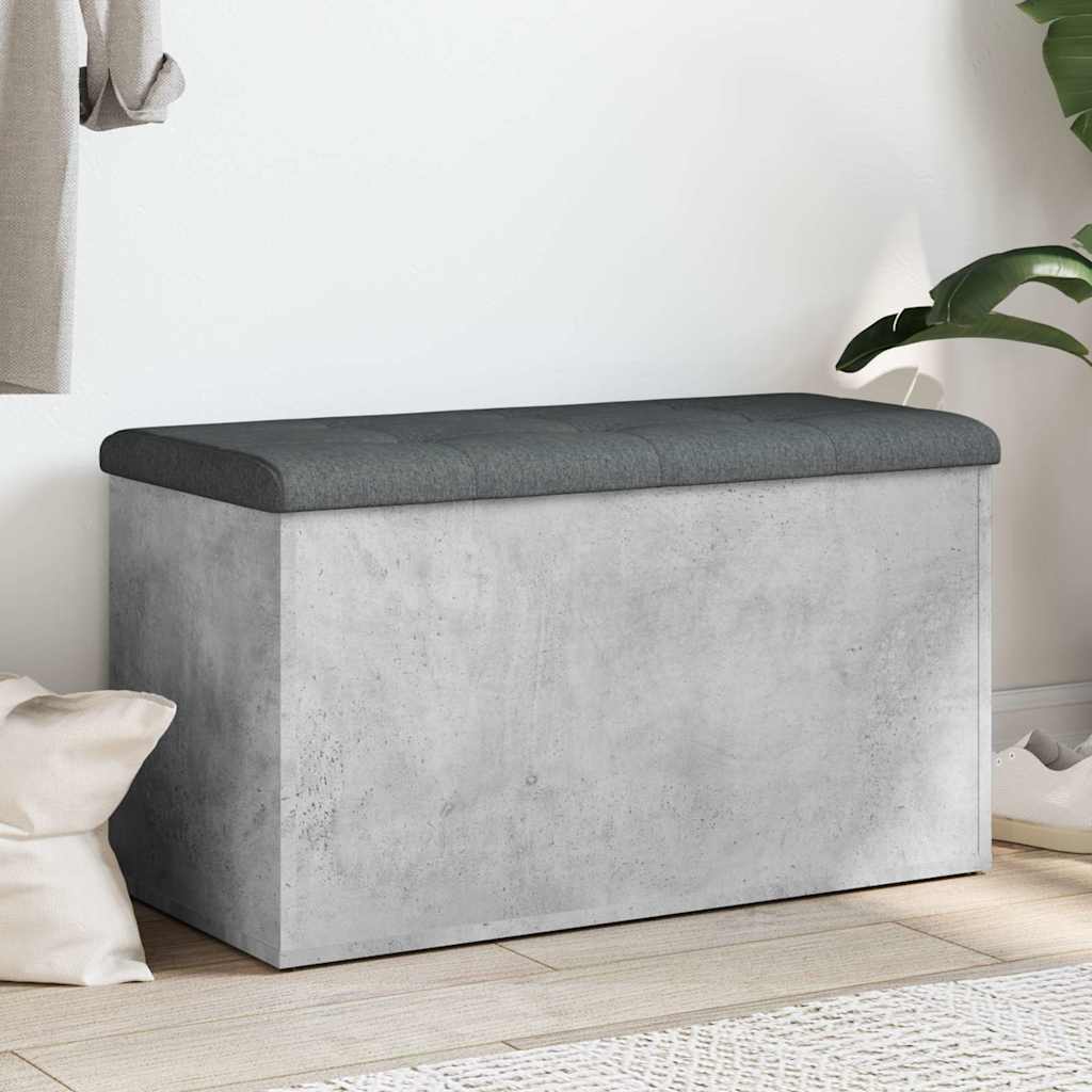 Sitzbank Betongrau mit Stauraum 82 cm