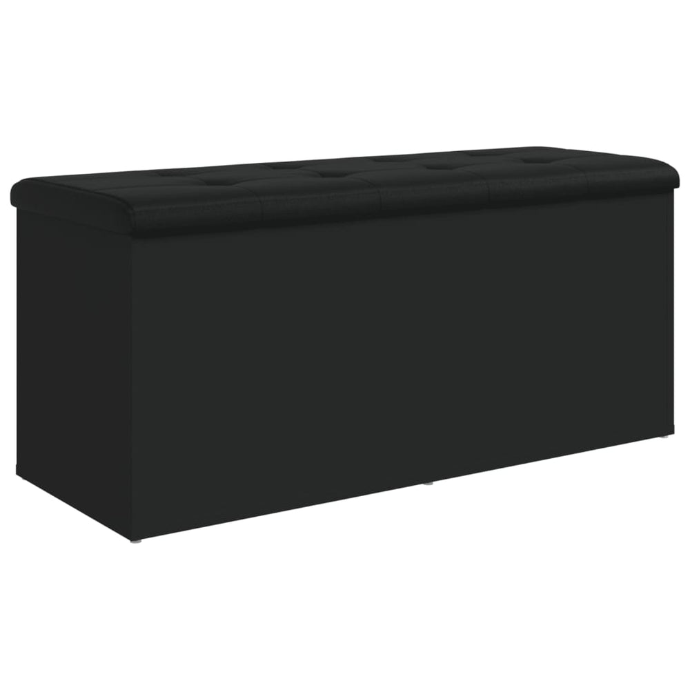 Sitzbank mit Stauraum, Schwarz, 102 cm