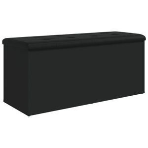 Sitzbank mit Stauraum, Schwarz, 102 cm
