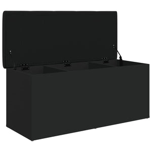 Sitzbank mit Stauraum, Schwarz, 102 cm