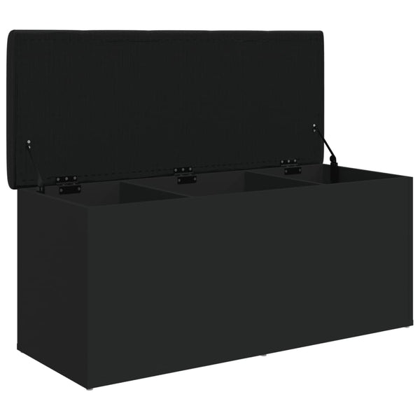 Sitzbank mit Stauraum, Schwarz, 102 cm