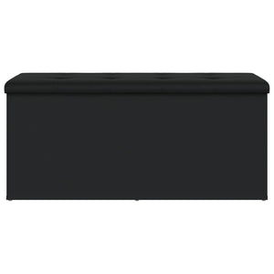 Sitzbank mit Stauraum, Schwarz, 102 cm