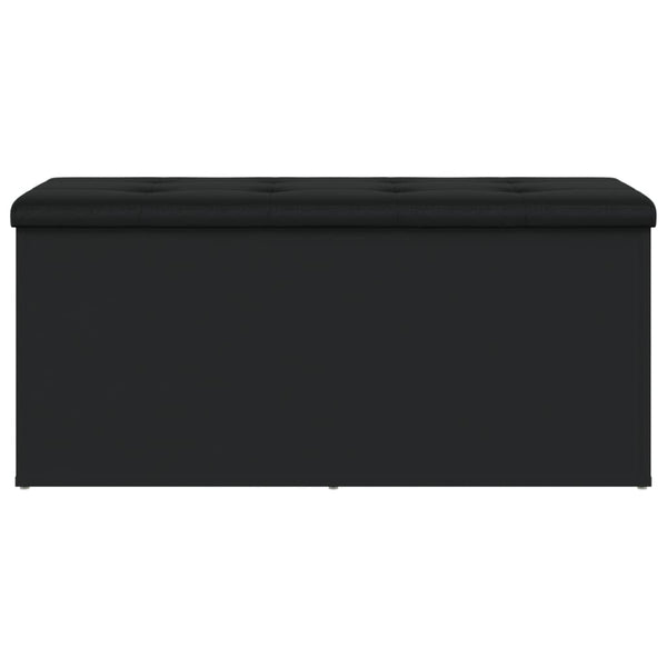 Sitzbank mit Stauraum, Schwarz, 102 cm