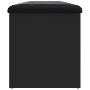 Sitzbank mit Stauraum, Schwarz, 102 cm