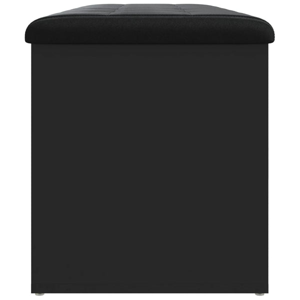 Sitzbank mit Stauraum, Schwarz, 102 cm