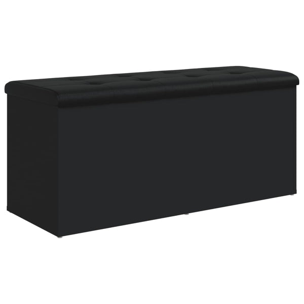 Sitzbank mit Stauraum, Schwarz, 102 cm