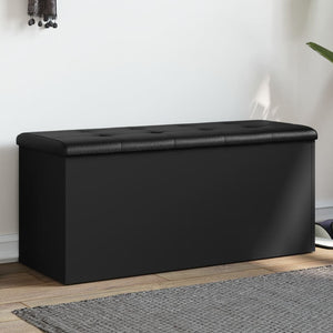 Sitzbank mit Stauraum, Schwarz, 102 cm